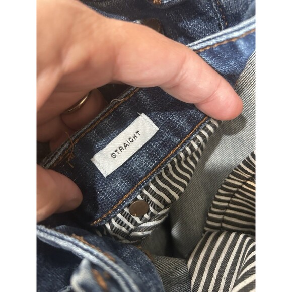 Five Four Jeans Mens Size 34 X 33 Dark Blue Wash Straight Cut 5 Pockets Mid Rise - Picture 4 of 7